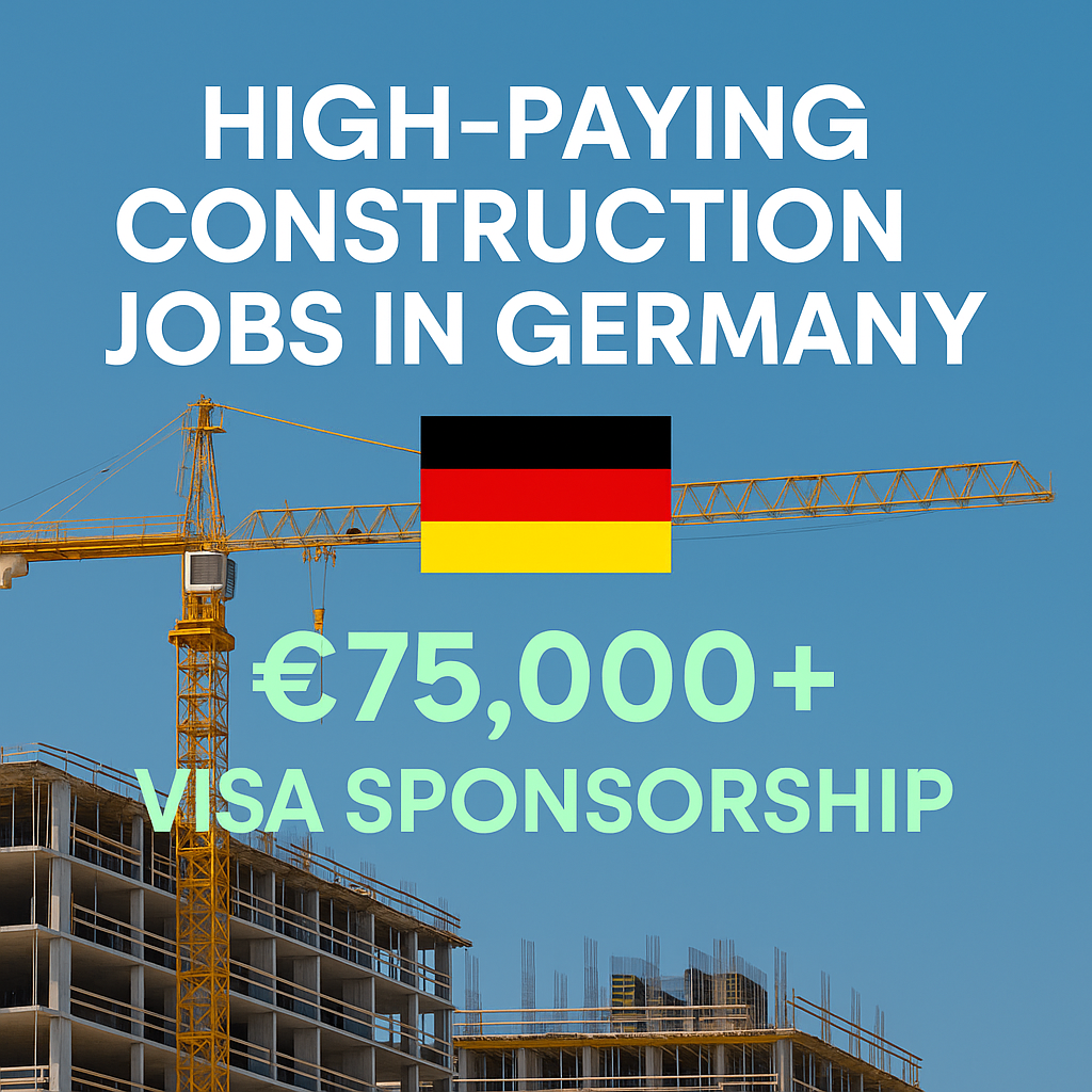 €75K Construction Jobs in Germany with Visa Sponsorship
